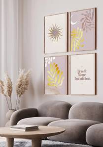 Echtes Gold Poster Set Papier - 70 x 50 x 70 cm