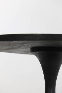 Table d'appoint BICABA Imitation frêne noir - Noir - 50 x 55 x 50 cm