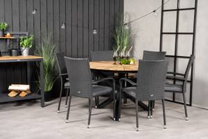 Gartenmöbel-Set Mexico Schwarz - Rattan - 140 x 75 x 140 cm