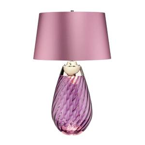 Lampe de table VITOCIA Lilas - Rose foncé - Mauve - Abat-jour diamètre : 46 cm