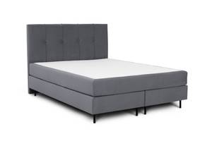 Boxspringbett Lago Graphit - Breite: 120 cm - H3