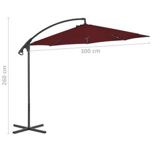 Parasol en porte-à-faux 3006337 Rouge