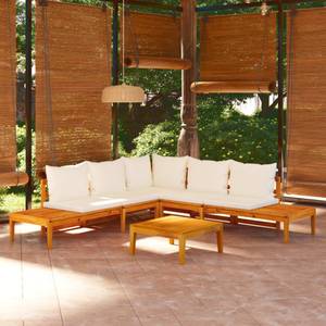 Garten-Lounge-Set (4-teilig) 3014466-5 Braun - Cremeweiß - Weiß