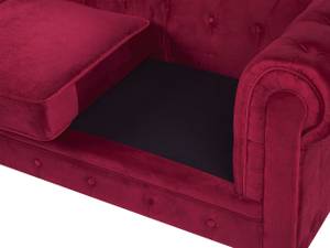 Chesterfield Sofa CHESTERFIELD 2-tlg Schwarz - Rot - 201 x 70 x 75 cm