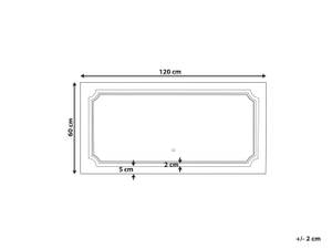 Miroir de salle de bain ARROMACHNES Argenté - Verre - 120 x 60 x 4 cm