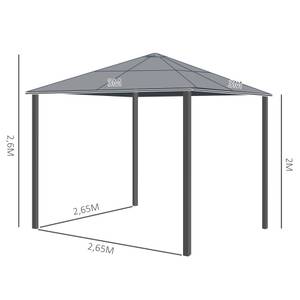 Luxus Pavillon 01-0871 Metall - 300 x 260 x 300 cm