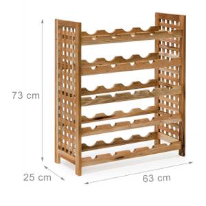 Étagère à vins 25 bouteilles noyer Marron - Bois manufacturé - 25 x 73 x 63 cm