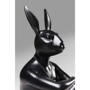 Deko Figur Gangster Rabbit Schwarz - Kunststoff - 26 x 39 x 15 cm