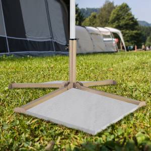 Platten Sonnenschirmständer braun Schwarz - Braun - Metall - Kunststoff - 85 x 32 x 85 cm
