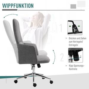 Bürostuhl ergonomisch 921-329 Grau - Textil - 67 x 120 x 61 cm