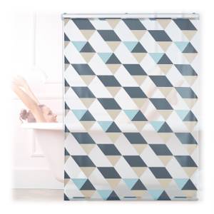 Duschrollo mit geometrischem Design Breite: 120 cm