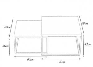 2er-Set Couchtische Braun