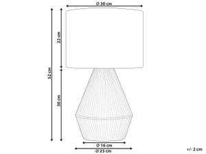 Tischlampen MALEWA Blau - Weiß - Papier - 23 x 52 x 23 cm