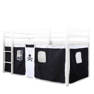 Rideau pour lit mezzanine, Pirate 1516 Noir - Blanc