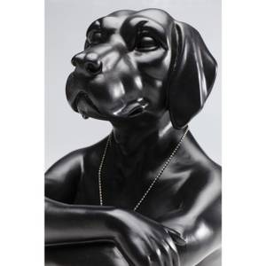 Deko Figur Gangster Dog Schwarz - Kunststoff - Stein - 26 x 33 x 17 cm