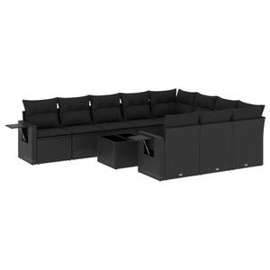 Gartensitzgruppe K897(11-tlg) Schwarz - Massivholz - 69 x 62 x 55 cm