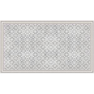 Tapis intérieur extérieur en vinyle carr Vinyle - Beige - 160 x 90 cm