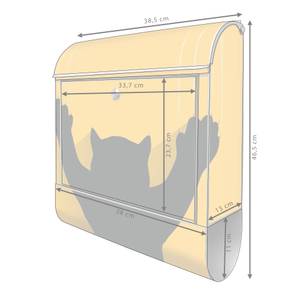 Briefkasten Stahl Scratch Grau - Metall - 38 x 46 x 13 cm