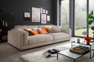 Big Sofa RAINA Taupe - Textil