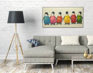 Tableau peint For All the Family Bois massif - Textile - 120 x 60 x 4 cm