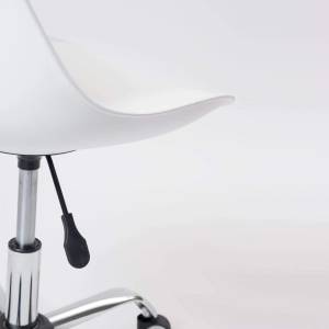 KAYELLES Chaise bureau roulettes LEO Blanc - Métal - Matière plastique - 37 x 96 x 37 cm