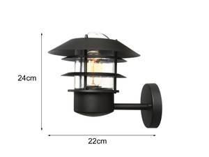 Außenwandleuchte Edelstahl Schwarz