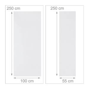 3 x Bierzeltgarnitur Auflage weiß Weiß - Textil - 100 x 1 x 250 cm