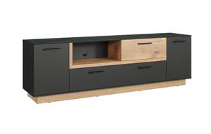 TV Tisch Synnax Grau - Holz teilmassiv - 187 x 58 x 40 cm