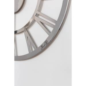 Wanduhr TIME Silber - Metall - 60 x 60 x 3 cm
