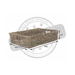 Tragkorb aus Poelet-Rattan Rattan - 50 x 12 x 34 cm