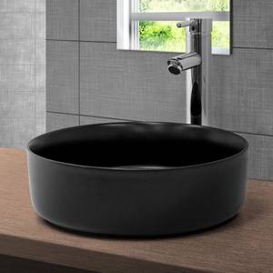 Waschbecken ML-Design Schwarz - Keramik - Metall - 33 x 12 x 36 cm