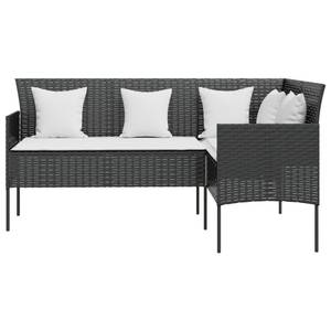 Garten-Lounge-Set 15er Set DE535 Schwarz - Rattan - 113 x 80 x 162 cm