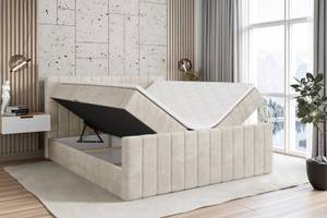 Boxspringbett EDITA-Z Beige - Breite: 200 cm - H4