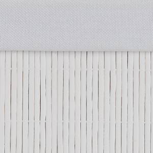 Sitzhocker mit Stauraum Weiß - Bambus - Holzwerkstoff - Textil - 35 x 35 x 35 cm