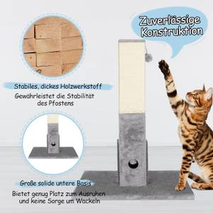 Kratzpfosten PS7457HS Grau - Holzwerkstoff - 40 x 79 x 60 cm