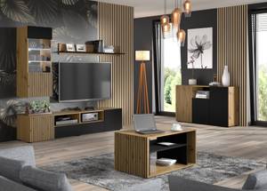 Wandschrank AURIS 45x37x115 Beige - Schwarz - Holzwerkstoff - Kunststoff - 45 x 115 x 37 cm