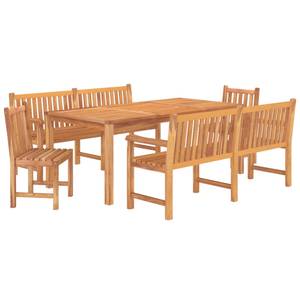 Garten-Essgruppe (5-teilig) 3157161 Braun - Massivholz - Holzart/Dekor - 100 x 77 x 200 cm