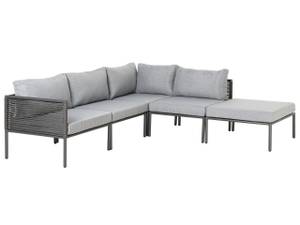 Lounge Set FORANO 2-tlg Schwarz - Grau - Metall - 220 x 63 x 220 cm