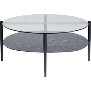 Table basse Noblesse 97x91cm Verre / Métal - Noir