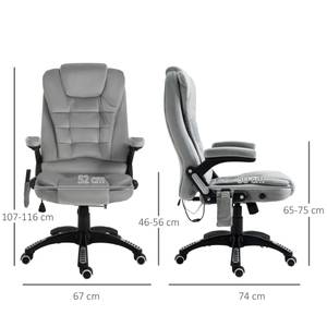 Bürostuhl mit Massagefunktion 921-171V91 Grau - Textil - 74 x 116 x 67 cm