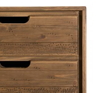 Nachttisch mit 2 Schubladen aus Tanne Braun - Holz teilmassiv - 40 x 60 x 40 cm