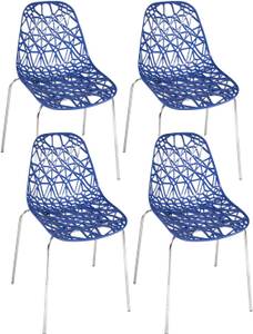 Chaises de cuisine IKO (lot de 4) Bleu