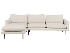 Ecksofa VINTERBRO Beige - Schwarz - Creme