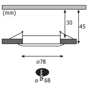 Einbaustrahler Slim Coin Weiß - Metall - 4 x 1 x 4 cm