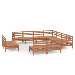 Garten-Lounge-Set Braun - Massivholz - Holzart/Dekor - 64 x 63 x 64 cm