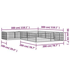 Hundelaufstall 3015786 300 x 300 cm