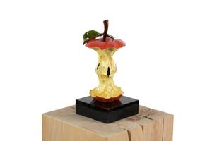 Skulptur Verbotene Paradiesfrucht Gold - Rot - Kunststein - Kunststoff - 15 x 30 x 15 cm
