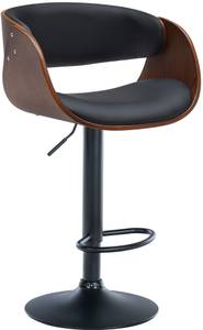 Tabourets de bar Portmore Noir - Marron - Cuir synthétique - 52 x 87 x 52 cm