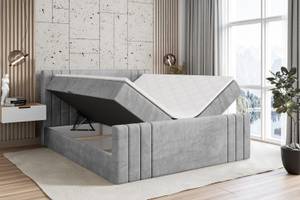 Boxspringbett IDRIKO-Z Grau - Breite: 160 cm - H4