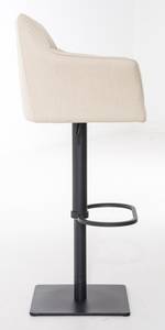 Tabouret de bar Damaso Lot de 2 Blanc crème - Noir